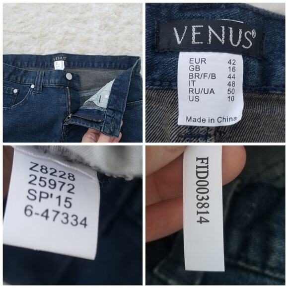 Cutoff Jean Shorts NWOT Venus Size 10 Dark Stretch Denim Women Summer Casual - Picture 2 of 5